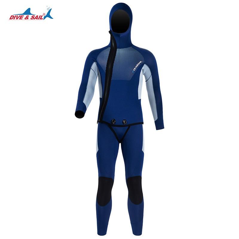Warm Diving Suit 5MM Hooded Split Thick Men Deep Snorkeling Surfing Swimming Cold-proof Wet