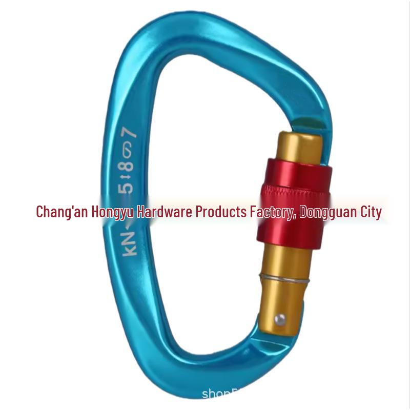 Outdoor D-Shaped Aviation Aluminum Carabiner for Climbing, Camping, Hammocks, and Backpacks