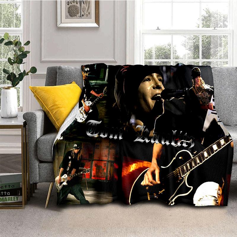 2025 New Style Tokio Hotel Rock Band Bill Tom Kaulitz Blanket,Soft Throw Blanket for Home Bedroom Bed Sofa Cover Kids Gift