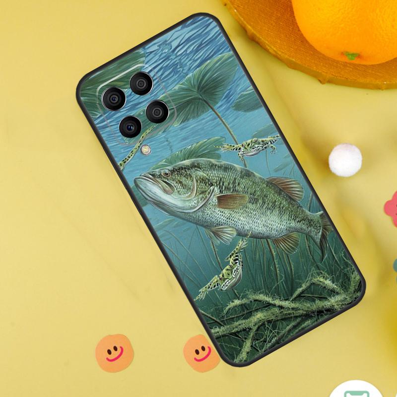 Bass Fishing Lake Fisherman Case For Samsung Galaxy M15 M35 M55 M11 M14 M34 M54 M31 M13 M53 M51 M12 M32 M52 M16 M36 M56