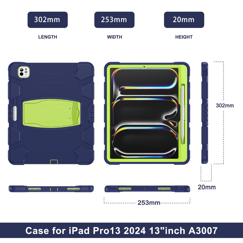 Για το iPad Pro 13 (2025)/(2024) Θήκη με Βάση PC+Σιλικόνη Αντι-πτώση Κάλυμμα Tablet