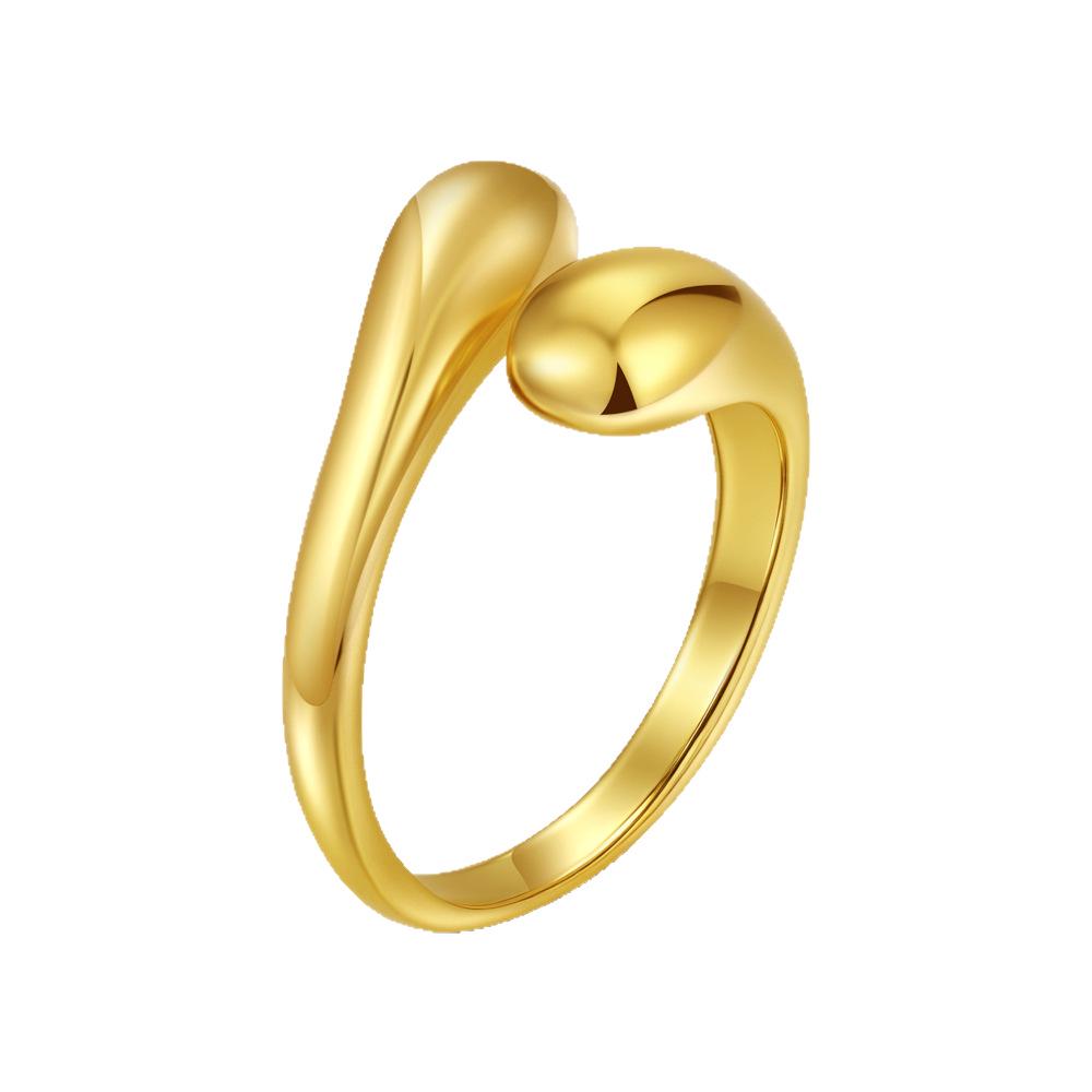 Verflochtener Verstellbarer Edelstahlring - Offenes Design, Auf Lager