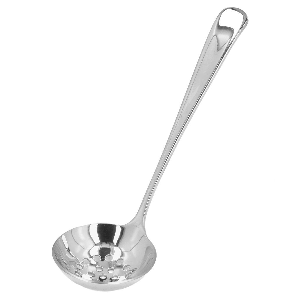 304 Stainless Steel Long Handle Ladle Spoon Thicken Hot Pot Soup Spoon Kitchen Cooking ToolSilver Colander