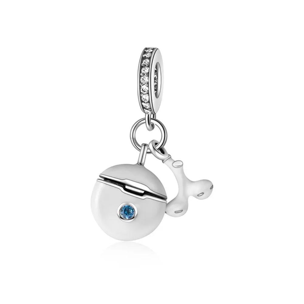 925 Silver Charm Bracelet DIY Jewelry Gift for Women with Guitar Dice Headphones Candy Pendant Fashion Accessories