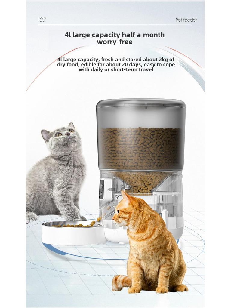 Smart Pet Feeder: 4L Automatic Food Bowl for Cats and Dogs
