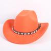 Beliebte europäische und amerikanische Mode OL-Stil einfarbiger Cowboyhut Herren und Damen High-End Zylinder Jazzhut Filzhut