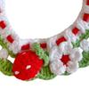Knitted Cat Collar Handmade Cat Winter Scarf Bib Neckwear Adjustable for Outdoor Halloween Holiday Birthday Theme Party Walking