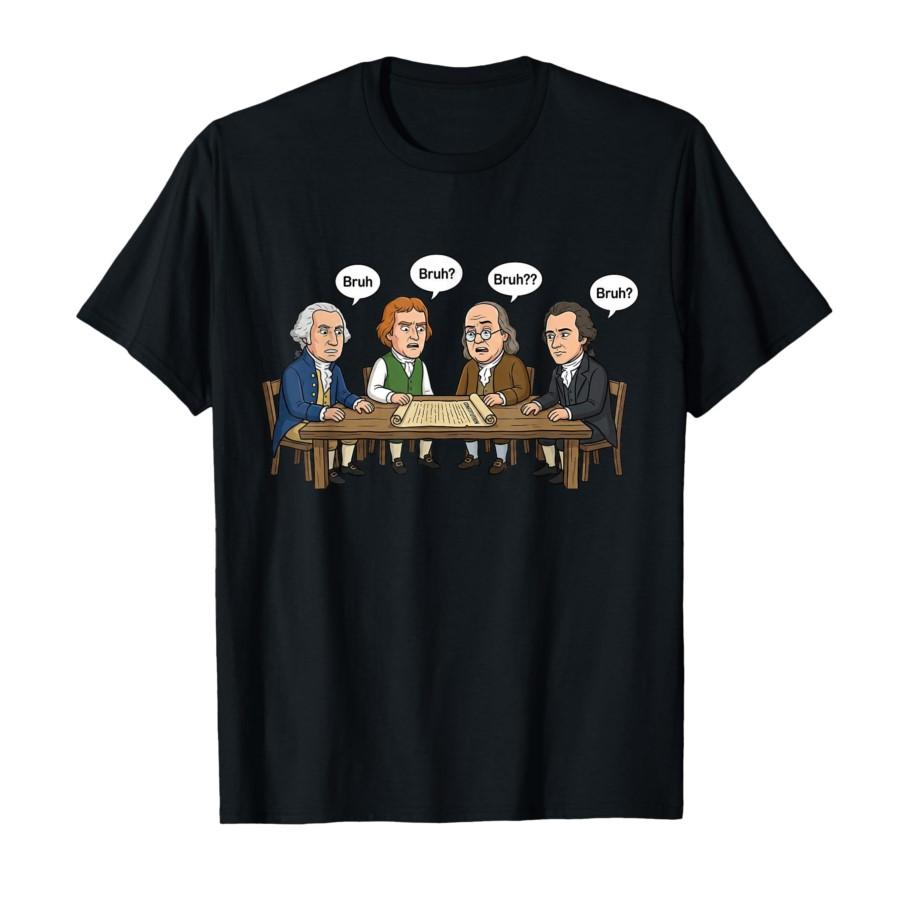 

Funny History Teacher Founding Fathers Historical Humor T-shirt For Men Women 100% Cotton T Shirts Short Sleeve Tops 0212-1 -... S разноцветный