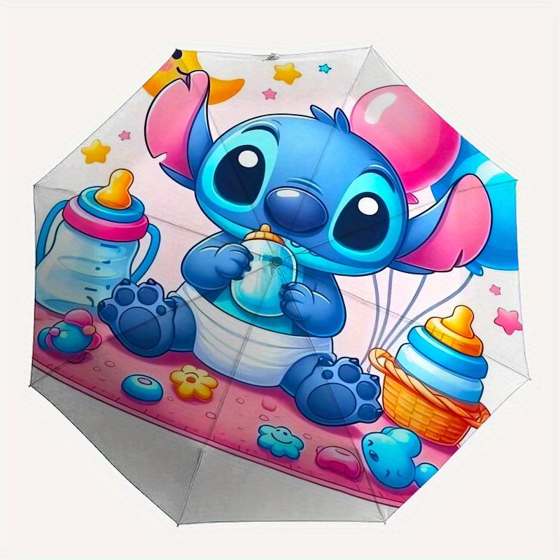 Stitch,Cute Automatic folding umbrella, 8 ribs portable foldable design, best choice for business and going out, birthday, Halloween, Christ