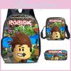 Місткий 20-35л нейлоновий рюкзак Roblox, дихаюча мультяшна сумка для студентів, подорожей