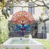 Vibrant 2D Tree of Life Wind Spinner - Colorful Acrylic Garden Art with Stained Glass Effect, Dynamic Sublimation Design for Indoor & Outdoor Decors