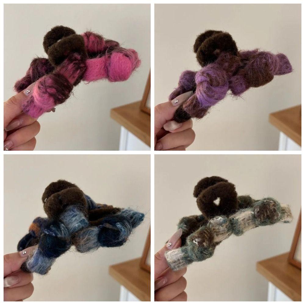 Koreanischer Stil Damen Haarklammer Elegante Schleife Krallenklemme Langlebige Damen Haarspangen Herbst Winter