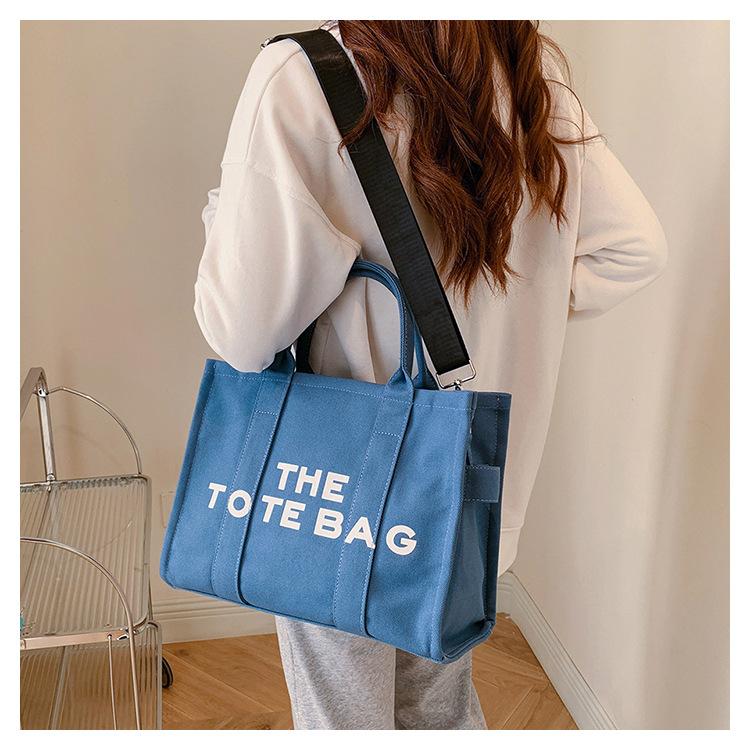 Stylish Tote Bag New Lettering Handbag Large-Capacity Canvas Crossbody Bag CLE