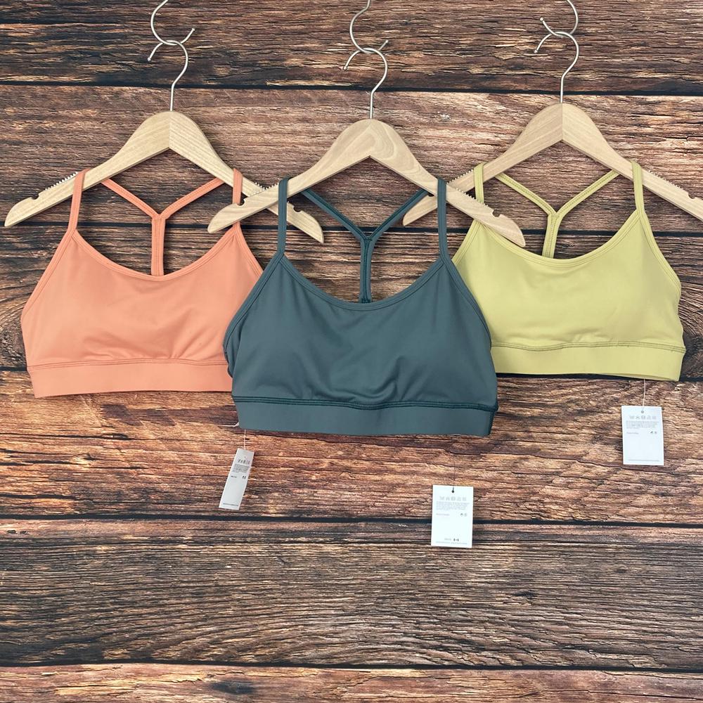 Stoßfester doppelseitiger Nylon-Sport-BH mit Y-Rücken - Racerback-Design