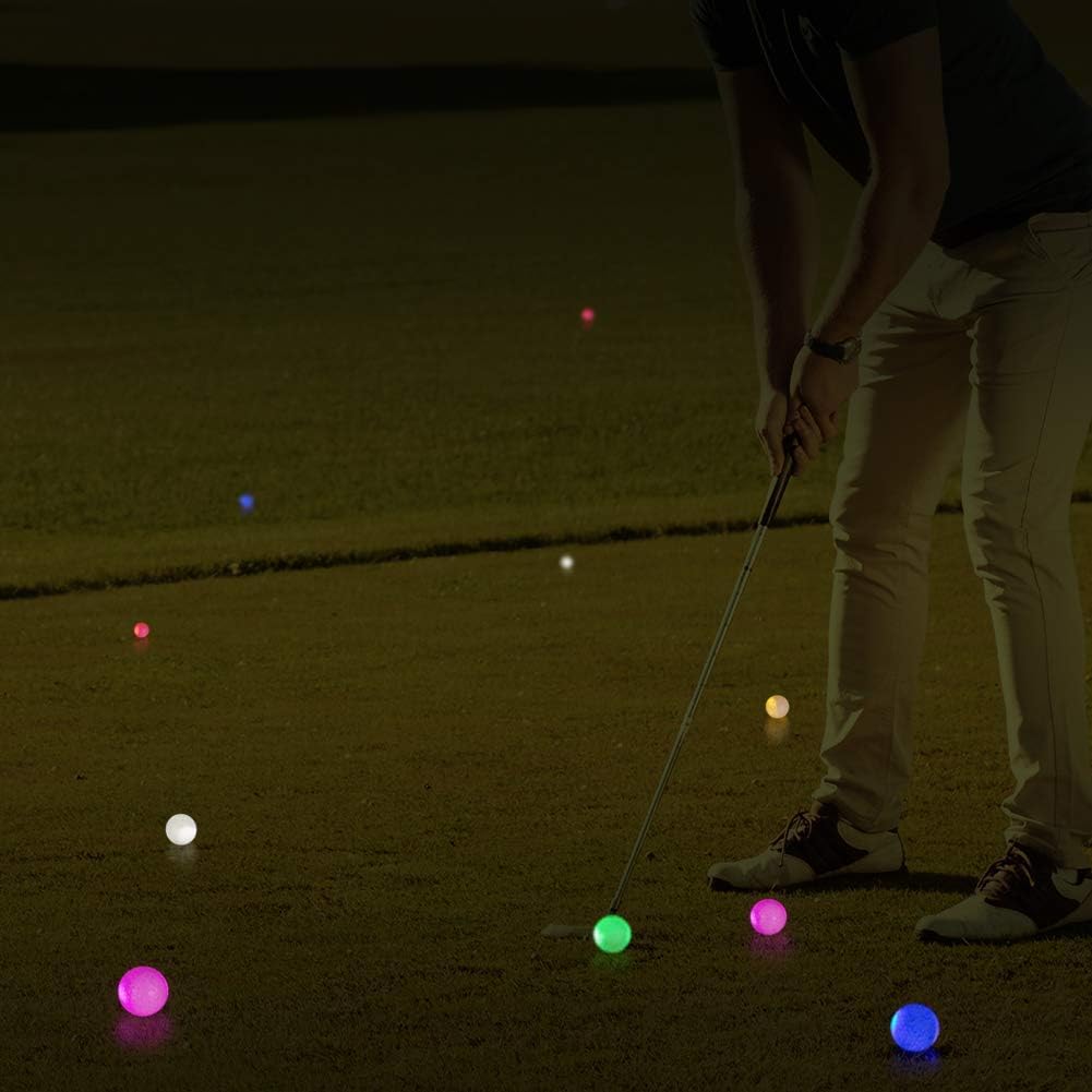 Crestgolf Illuminated Golf Popular Golf Illuminates for Golf Glows at Night Balls, Balls, 10-12 Minutes, 6-Color Set, Practice,