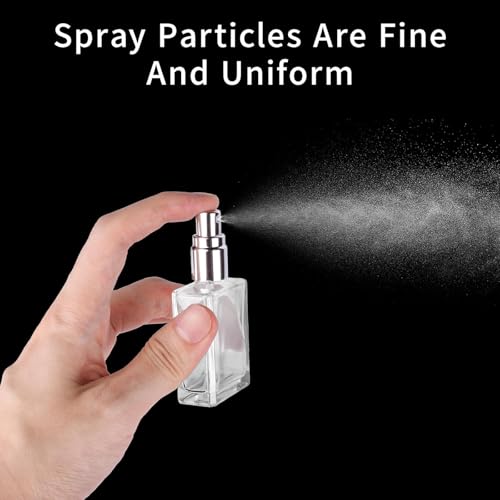 14-Pack Clear Perfume Spray Bottles, 15ml Portable Fine Mist Spray, Empty Refillable Travel Perfume Bottles (15ml, Silver)