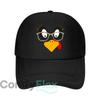 Cartoon Turkey Leopard Print Glasses Thanksgiving Mesh Baseball Cap Hip Hop