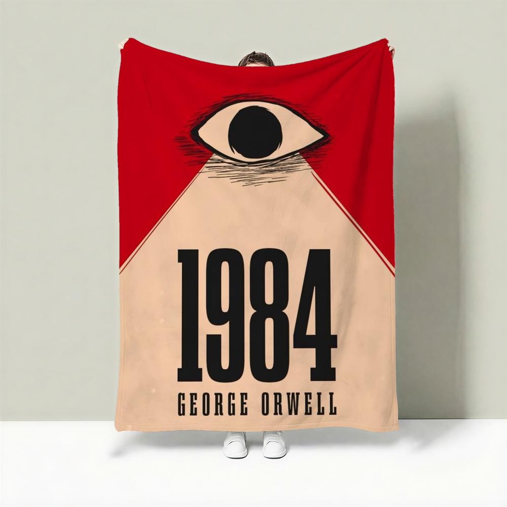 Novel 1-Nineteen Eighty-Four Throw Lightweight 240g Flannel Blanket Soft Skin-friendly for Summer Cooling 75X95CM
