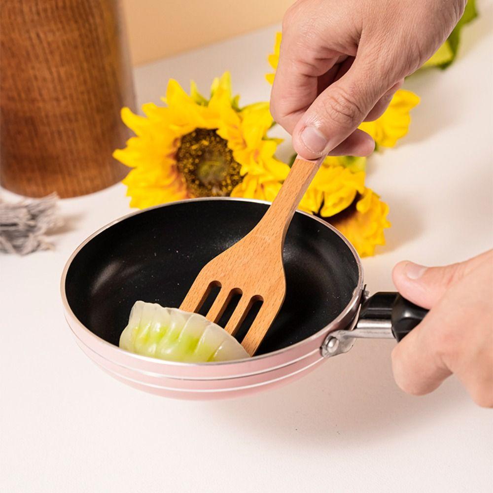 Cooking Spatula Mini Wooden Spatula Solid Wood Children Kitchenware Gift Wooden Spoon  Kid