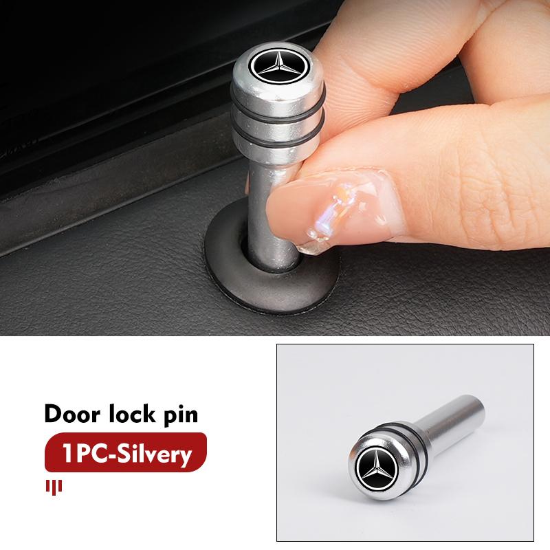 MITV3 For Mercedes Benz Car Door Lock Pin Alloy Door Lift Anti-Scratch Cover Accessories W211 W124 W176 W177 C180 C200 C260 C300 GLC