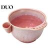 Small Fruit Strainer Ceramic Berry Washing Bowl, Swirl Design Rinse Colander with Handle Easy Clean Container And Drain Holes, Cleaning Bowl