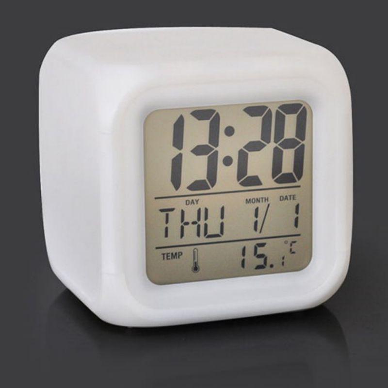LED Digital Alarm Clocks Backlight Snooze Mute Calendar Desktop Intelligent Acoustic Control Temperature Function Clock