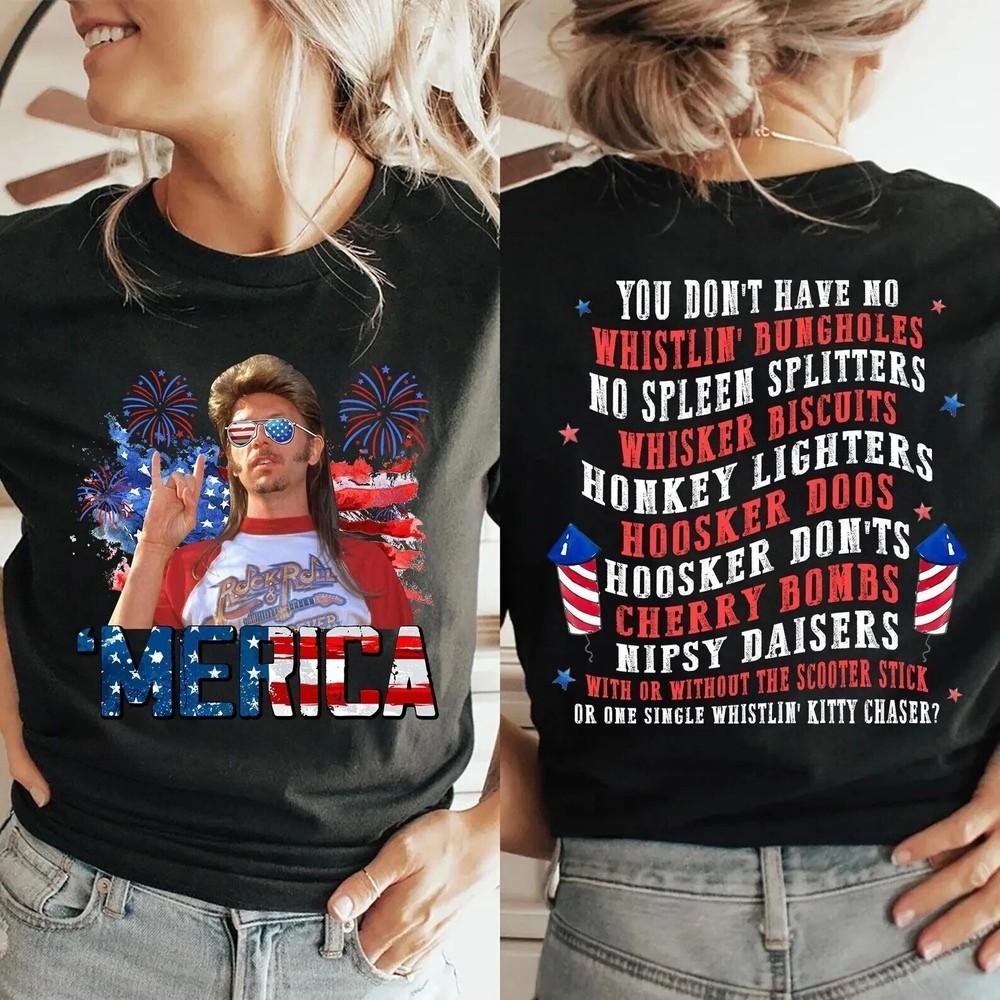Joe Dirt Merica 4th of July Shirt, Joe Dirt 4th of July Unisex T-Shirt L