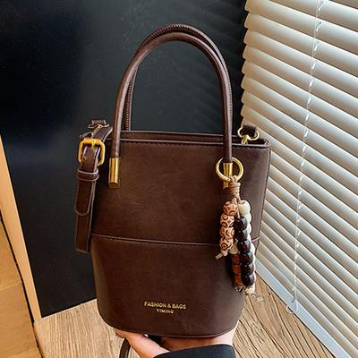 Mode und hochwertiger Retro-Kleinbeutel Damen Winter neue lässige Umhängetasche tragbare Bucket Bag kleine Tasche
