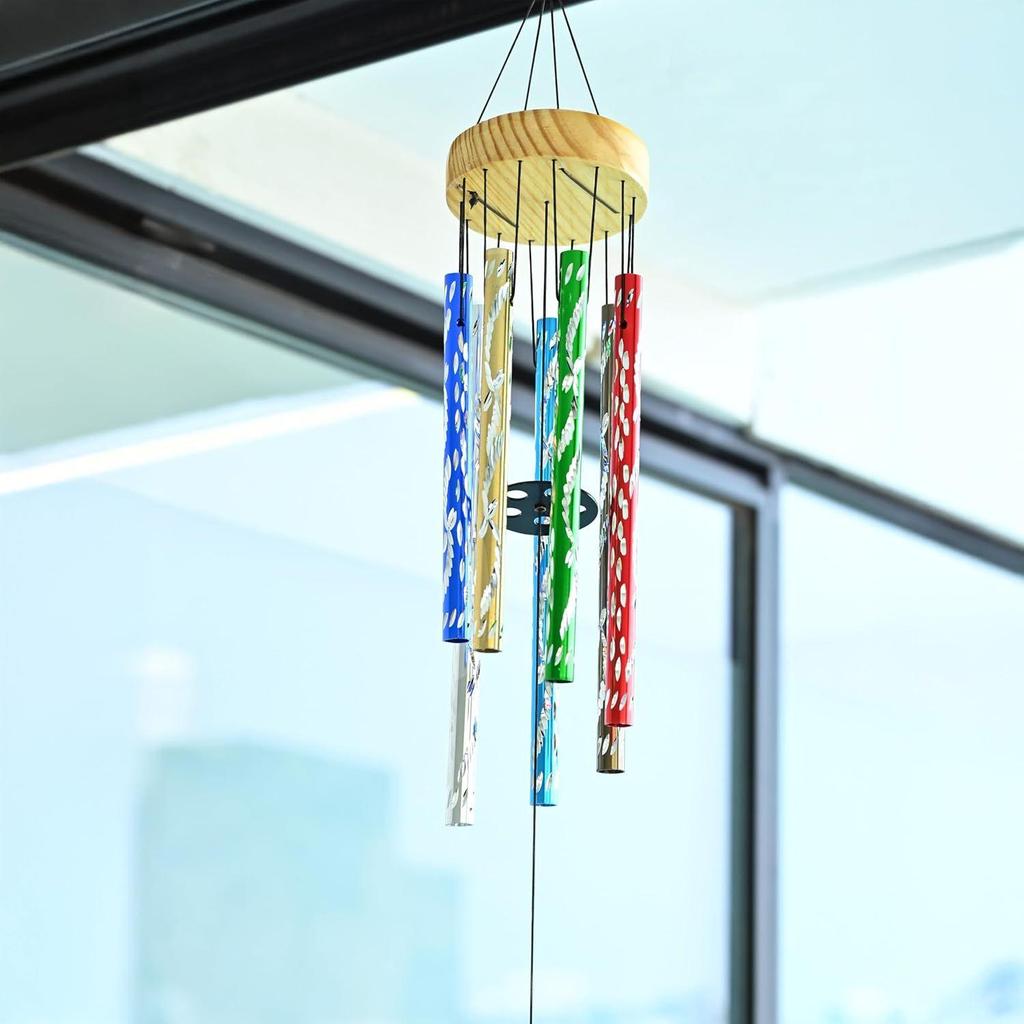 Calming Multi-Color Wind Chimes for Bedroom & Living Room – Relaxing Décor, Positive Energy, Unique Gift for Women, Men, Couples,