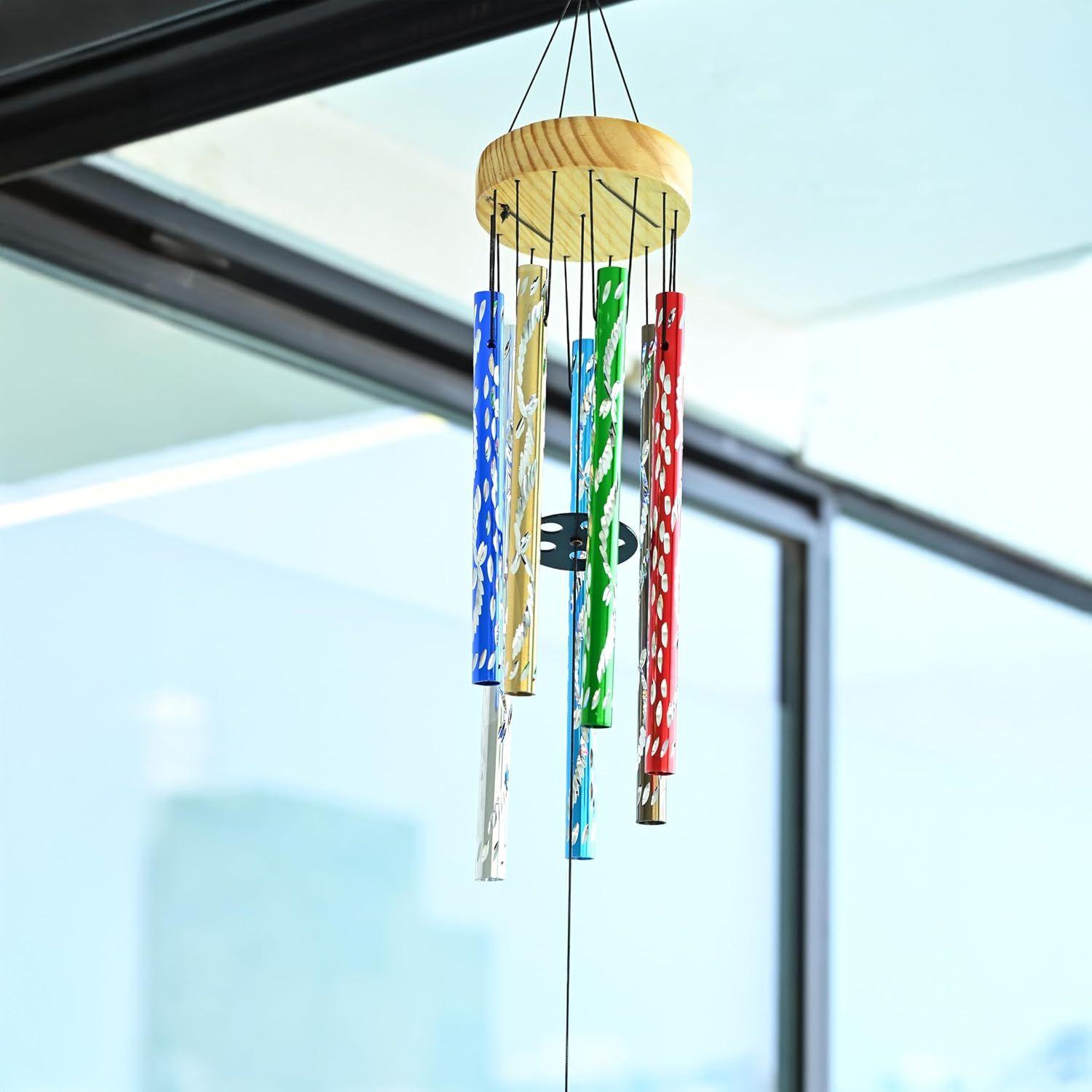 

Успокаивающие разноцветные колокольчики ветра для спальни и гостиной – Расслабляющий декор, Позитивная энергия, Уникальный подарок для женщин, мужчин, пар, на новоселье