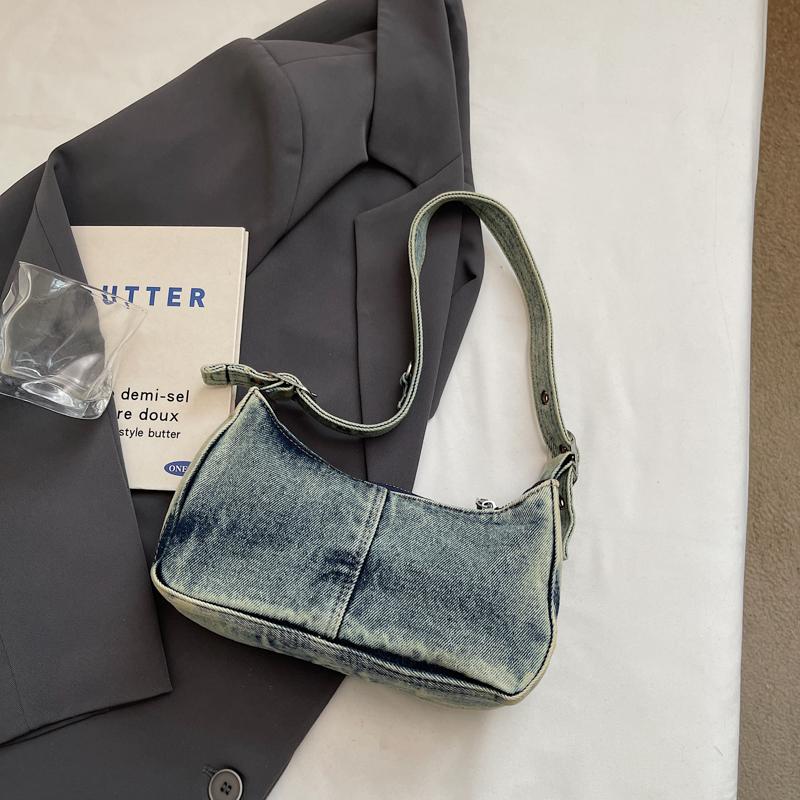 Vintage Denim Underarm Bag Women's Shoulder Bag