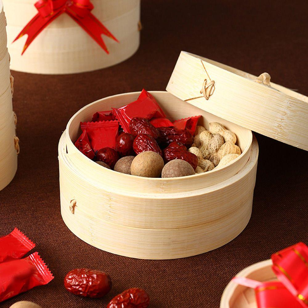 Natural Useful Handmade Bamboo Steamer Vegetable Snack Souvenir Basket Dumpling Steamers