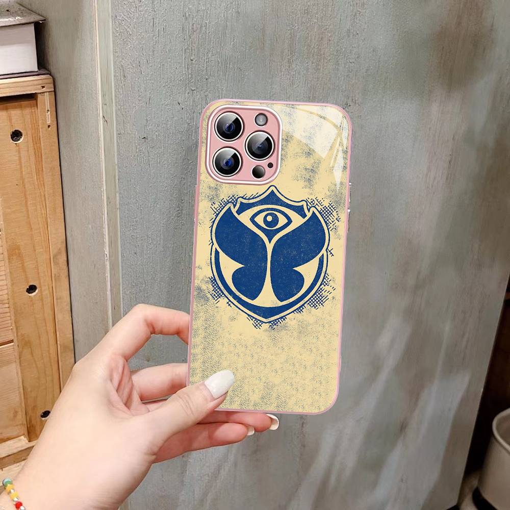 

T-Tomorrowlands Music Logo Tempered Glass For Iphone 14 13 12 11 Pro Mini XS MAX 14Plus X XS XR Cover iphone 13pro max