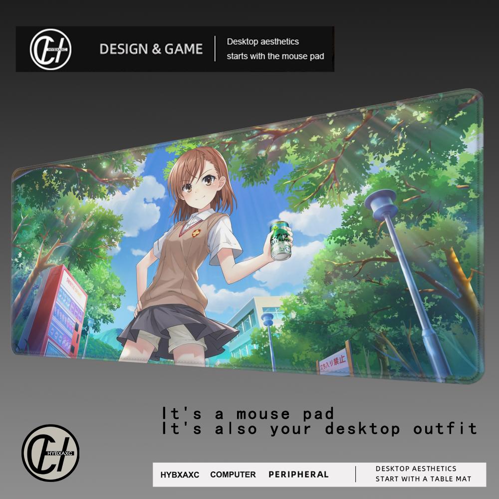 HYBXAXC Large Anime Girl Mouse Pad Vibrant Starry Non-Slip Rubber Washable Anime Mouse Pads mat gadgets office Carpet 900x400