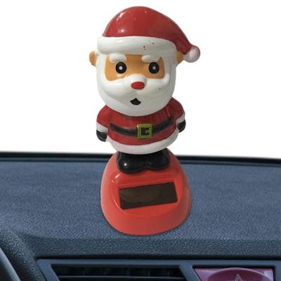 Kleine Weihnachtsmann-Weihnachtsserie-Ornamente Weihnachts-Solar-Tanzfigur Auto-Armaturenbrett-Dekorationen Auto-Innenzubehör