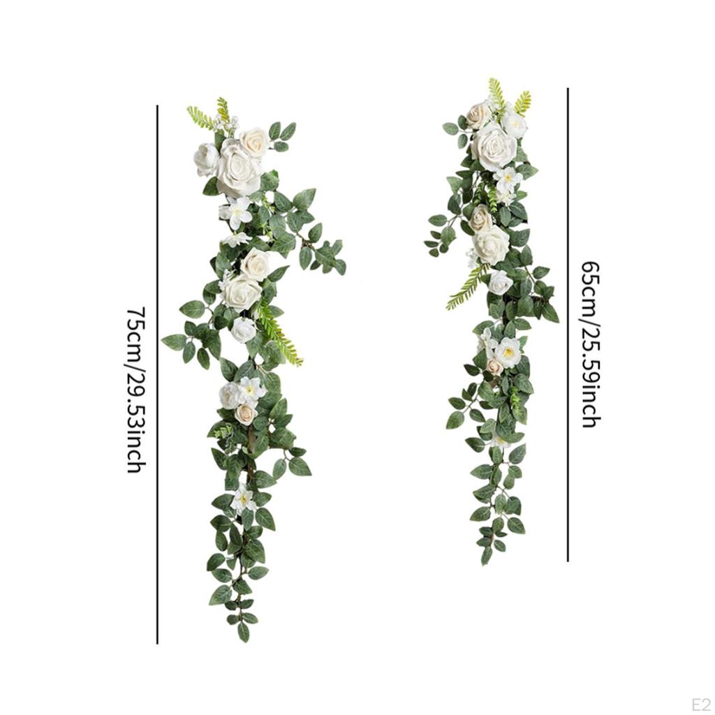 2Pcs PEW Flowers Church Chair Flower Set Romantic Artificial Eucalyptus for Concerts