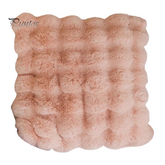 

Роскошное бархатное одеяло, ультрамягкая подушка из микрофибры, искусственный мех, двухсторонняя плюшевая наволочка для комфорта, чистый цвет, супер теплый диван-кровать, офисный сон 45cm розовый