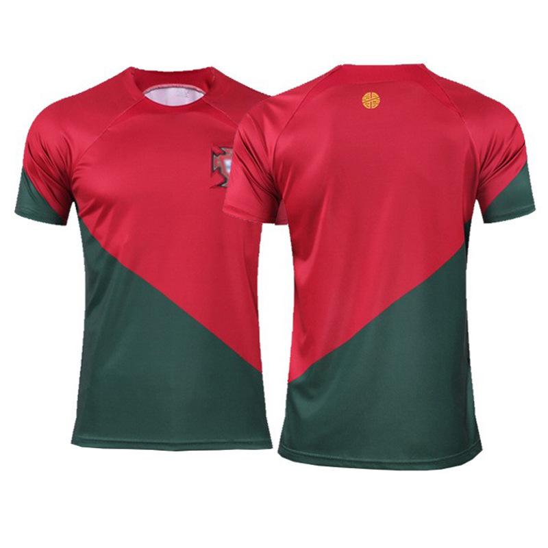 2223 World Cup single top Portugal home and away No. 7 Ronaldo No. 8 B fee football jersey fan version #16