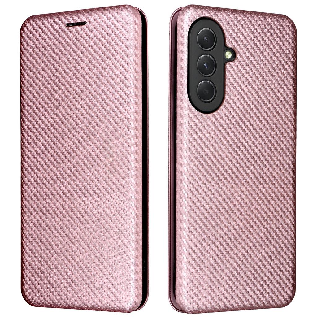 For Samsung Galaxy A57 5G Case Carbon Fiber Texture Drop-Proof PU Leather Phone Cover