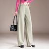 Women's High-Waisted Curved Leg Denim Jeans, Spring 2026 - Slimming, Loose Wide Leg, Floor-Length Trousers