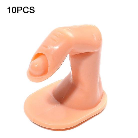 

10 шт. ложный имитация АБС-пластика, тренировочный клей для ногтей на спине, инструменты для демонстрации искусства 2