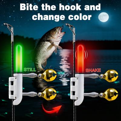 FTK 1/2 Stück/Set Blinkende Elektronische Rutenspitzenleuchte Rute LED-Licht Rute Bissalarm Werkzeug CR425 Batterie (Batterie enthalten)