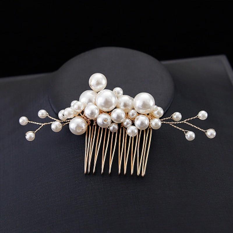 5PCS/Set Pearls Wedding Hair Comb Bridal Hair Pins Clips Women Hair Jewelry Accessories Headpieces