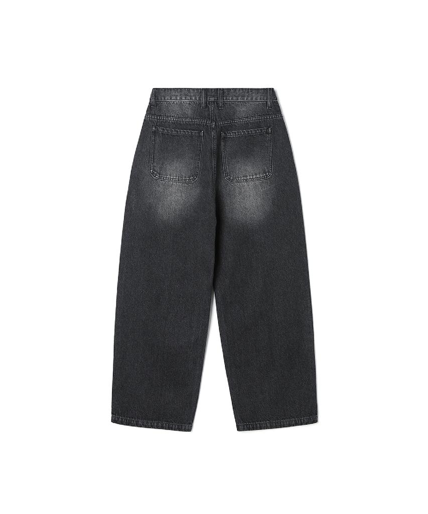 ADHOC Men'S Baggy Fit Denim Pants (Black) (Hc2Dp02)