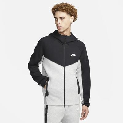 TECH FLEECE FULL ZIP Hoodie 53% Cotton 47% Polyester Dark Grey Melange/black/white
