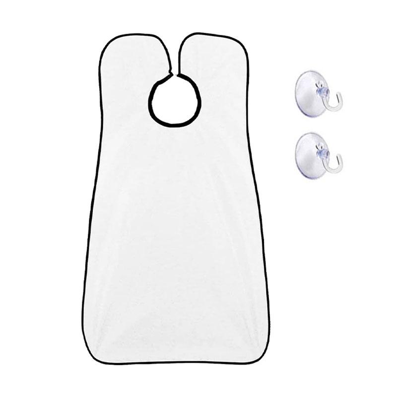 

Мужской домашний шарф для бритья, ткань для бритья, шапочка для стрижки волос, фартук для стрижки волос, защита от грязи, сохраняет чистоту, инструмент для бритья белый