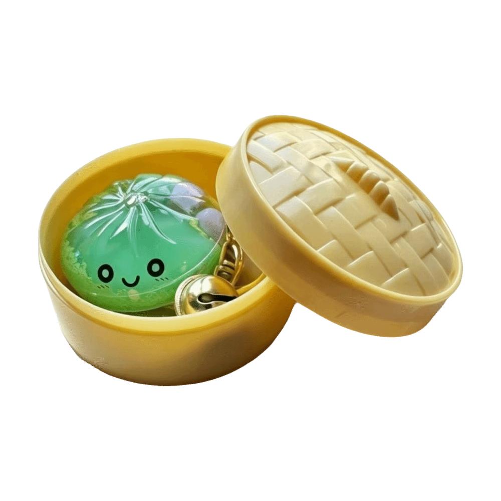 Cute Cartoon Miniature Bun Keychain Acrylic Baozi Pendant Steamed Bun Pendant Purse Accessory