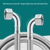 New 1pcs 20-200cm Stainless Steel Braided Flexible Hose Household Water Heater Toilet 90° Bend Pipe Elbow Water Inlet Pipe
