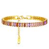 Stylish And Gorgeous Ladies Stainless Steel White Green Zircon Bracelet With Personality 1222