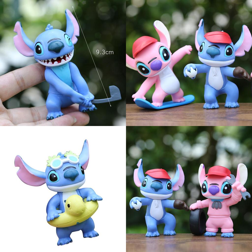 Stitch Sammler-PVC-Spielzeug für die Heim- und Bürodekoration Inklusive Charaktere)